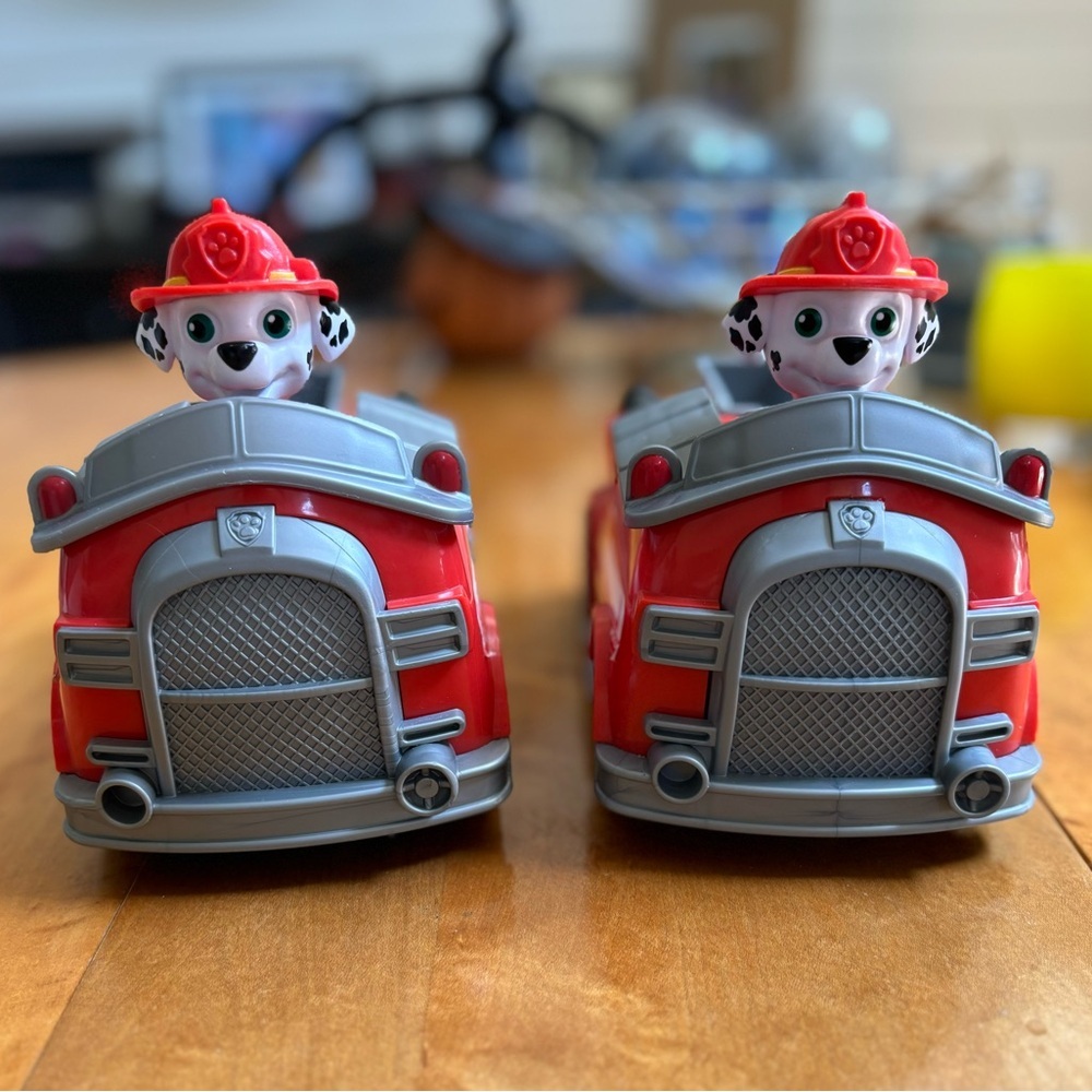 Paw Patrol Marshall Fire Trucks Gift Dog Dalmatian Firefighter Kid Toy